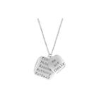 Personalized We Are Family Sterling Silver Pendant Necklace