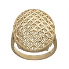 14k Yellow Gold Oval Mesh Ring
