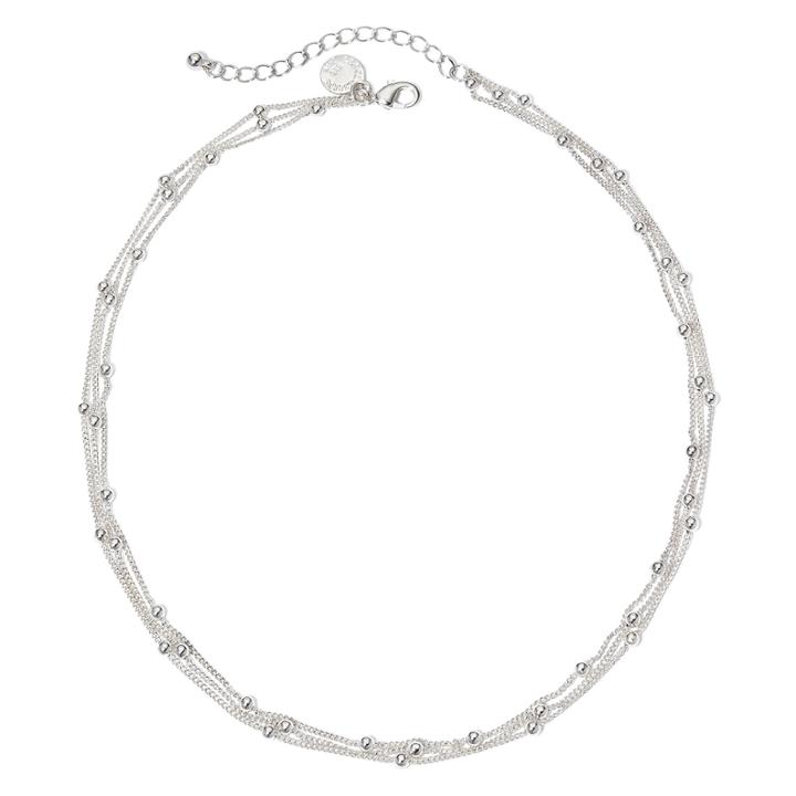 Liz Claiborne Silver-tone 3-strand Ball Layered Necklace
