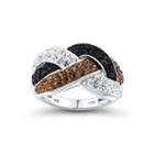 Colored Crystal Woven Ring