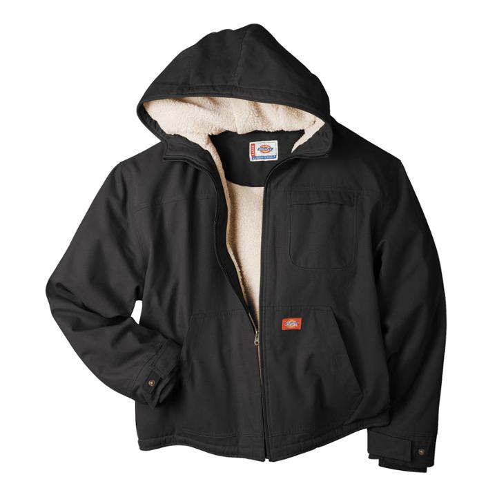 Dickies Sanded Duck Sherpa Lined Hooded Jacket Big And Tall