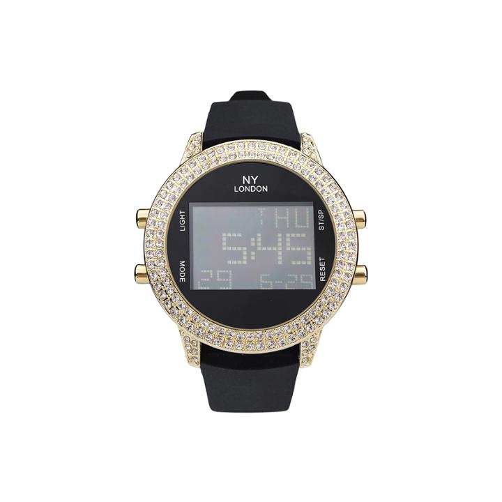 Ny London Mens Black Strap Watch-10093