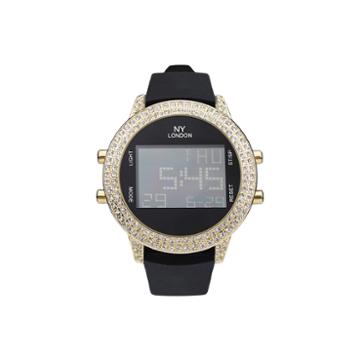 Ny London Mens Black Strap Watch-10093