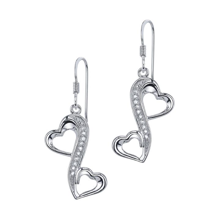 Love Grows&trade; 1/10 Ct. T.w. Diamond Heart Earrings