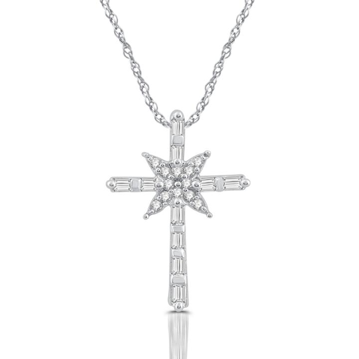 1/10 Ct. T.w. White Diamond Round 10k Gold Pendant