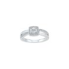 Womens 1/8 Ct. T.w. Genuine Round White Diamond Sterling Silver Promise Ring