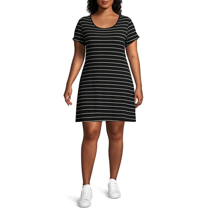 Arizona Short Sleeve Bodycon Dress-juniors Plus