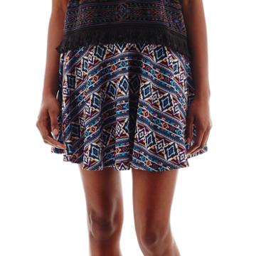 Olsenboye Aztec Print Skater Skirt
