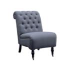 Cora Tufted Fabric Slipper Chair