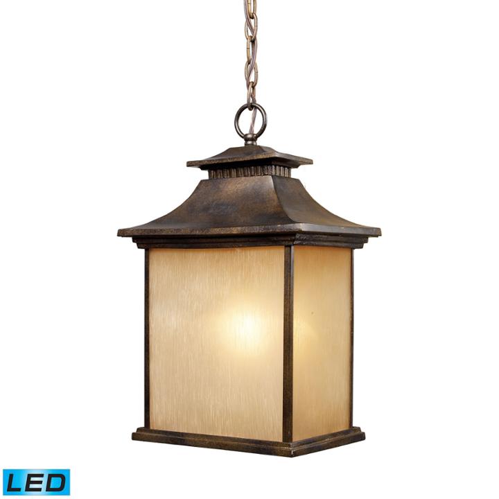 San Gabriel 1-light Outdoor Led Pendant In Hazelnut Bronze