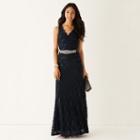 My Michelle Sleeveless Allover-lace Long Dress- Juniors