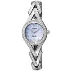 Seiko Womens Silver-tone Mother-of-pearl Solar Watch Sup173