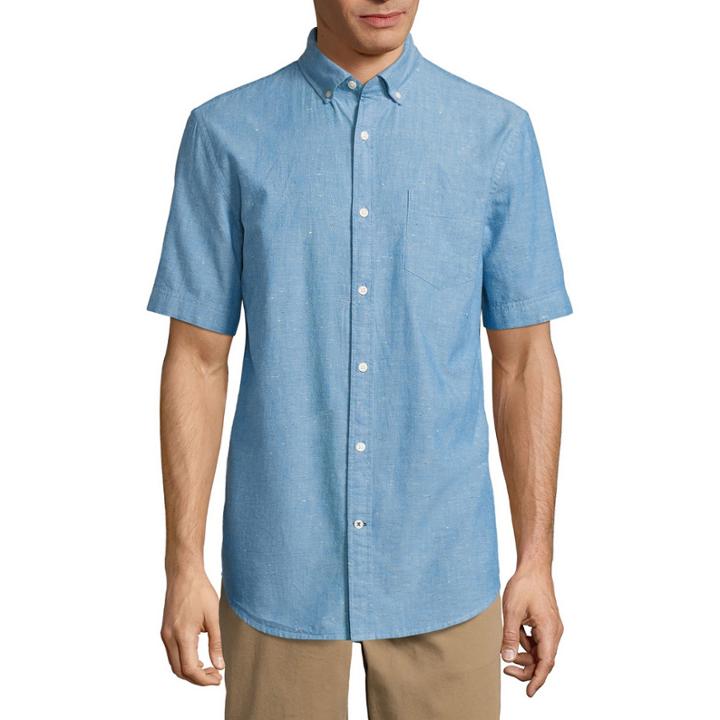 St. John's Bay Havana Neppy Chambray Shirt