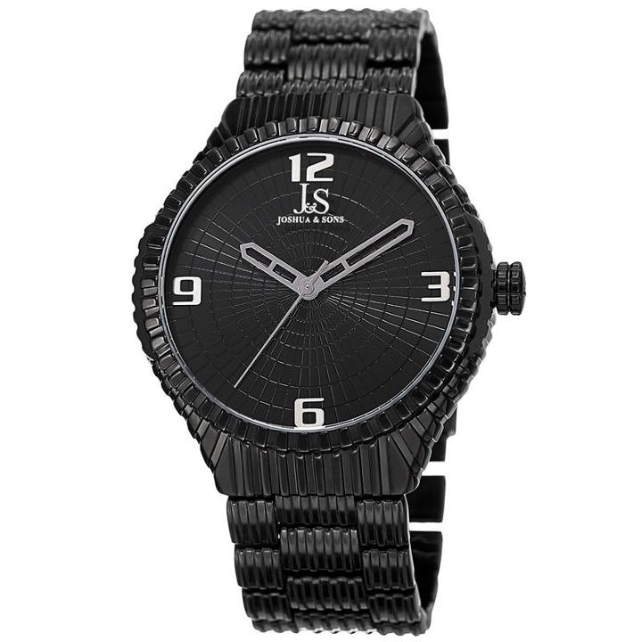 Joshua & Sons Mens Black Strap Watch-j-99bk