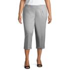 Alfred Dunner Classic Fit Straight Leg Charleston Capri- Plus