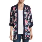 By & By 3/4 Sleeve Asymmetrical Neck Dobby Blouse-juniors