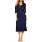 R & M Richards 3/4-sleeve Lace Jacket Dress