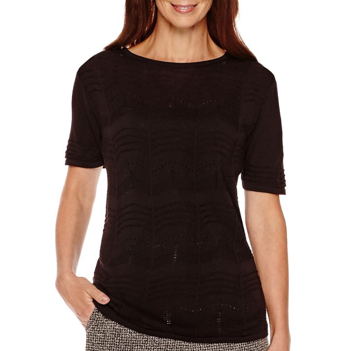 Alfred Dunner Short-sleeve Sweater Shell