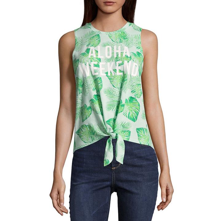 Aloha Weekend Allover Palm Tank - Junior