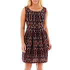 Danny & Nicole Sleeveless Fit-and-flare Dress - Plus