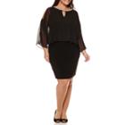 Scarlett Cold-shoulder Beaded Neck Dress - Plus