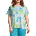 Alfred Dunner Turks & Caicos Coral Reef Tee- Plus