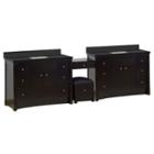 116.45-in. W Floor Mount Distressed Antique Walnutvanity Set For 3h8-in. Drilling Black Galaxy Topbiscuit Um Sink