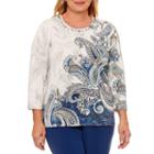 Alfred Dunner Arizona Sky Long Sleeve Crew Neck Pullover Sweater-plus