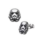 Star Wars Stainless Steel And Enamel Stormtrooper Stud Earrings