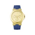 Womens Navy Blue Silicone Strap Boyfriend Watch