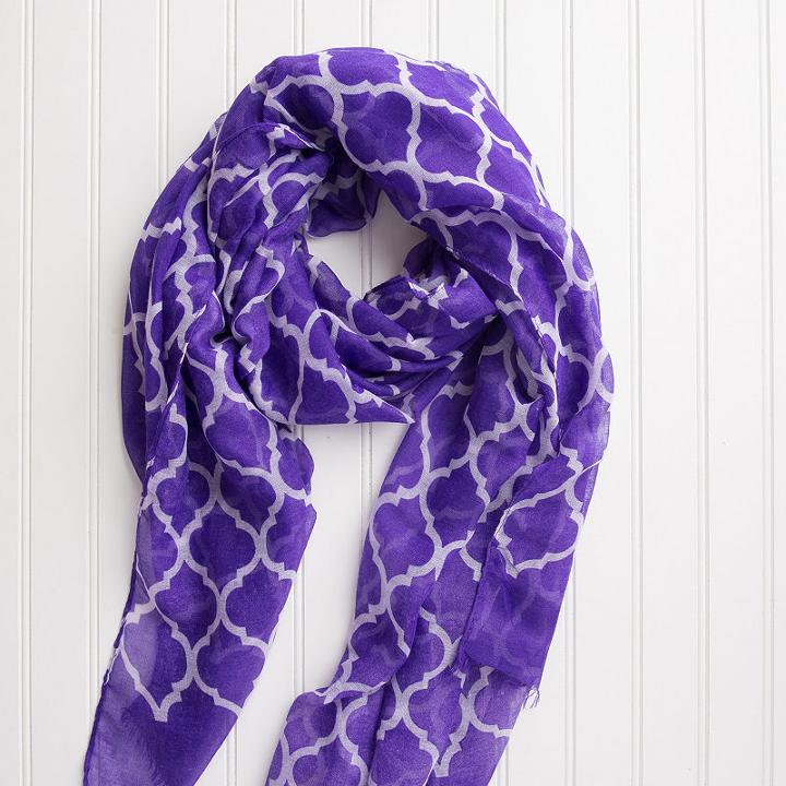 Design Imports Skinny Geometric Scarf