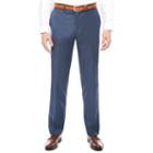 Men's J.ferrar Stretch Blue Sheen Sharkskin Flat-front Slim-fit Suit Pants
