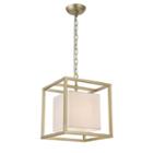 Lussa 1-light Square Gold 12-inch Pendant