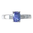 Womens 1/5 Ct. T.w. Blue Tanzanite Sterling Silver Cocktail Ring