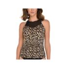 Trimshaper Trimshaper Animal Tankini Swimsuit Top