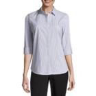 Liz Claiborne 3/4 Sleeve Button Front Shirt