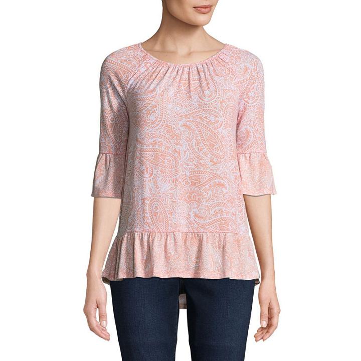 Como Blu 3/4 Sleeve Knit Blouse