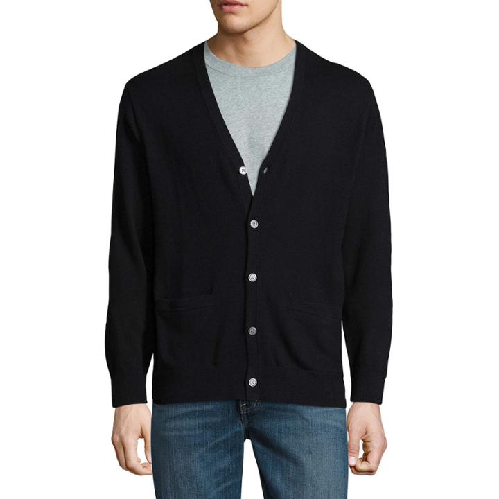 Claiborne V Neck Long Sleeve Cardigan