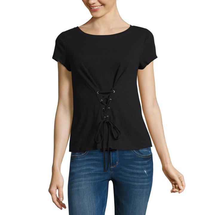 Project Runway Short Sleeve Corset Tee