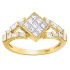 Womens 1 3/8 Ct. T.w. White Diamond 14k Gold Cocktail Ring