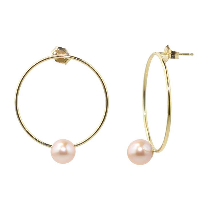 Pink Pearl Drop Earrings