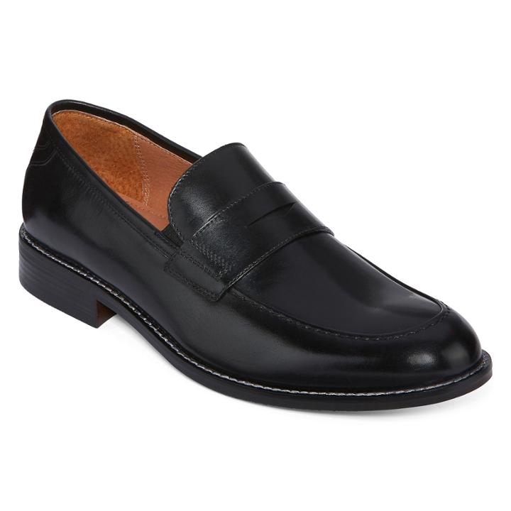 Stafford Allen Mens Leather Dress Loafers