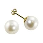 Certified Sofia&trade; 10k Cultured 7-7.5mm Freshwater Pearl Stud Earrings