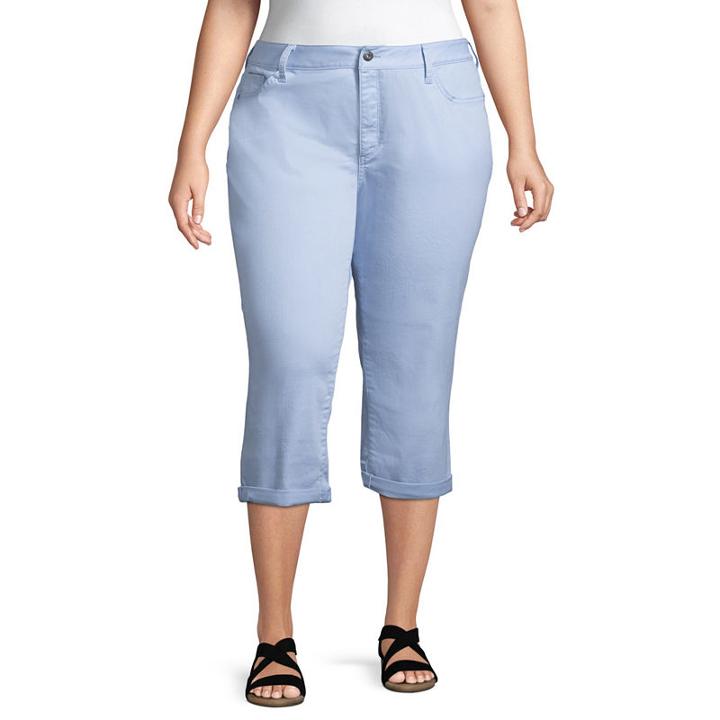 St. John's Bay Rolled Denim Crop-plus