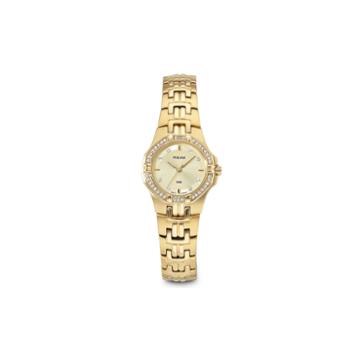Pulsar Womens Gold-tone Dress Watch Ptc390