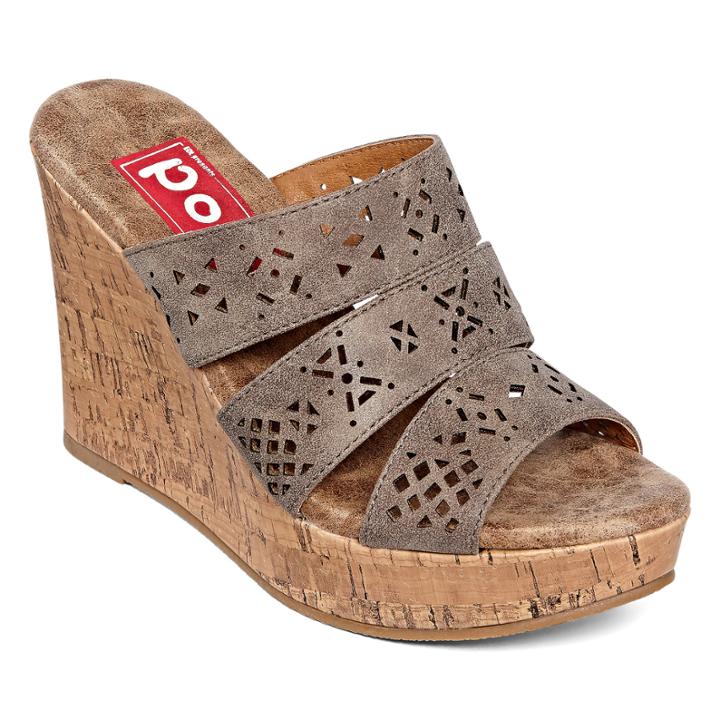 Pop Idol Laser-cut Wedge Sandals