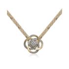 3/4 Ct. T.w. Diamond 14k Yellow Gold Over Silver Necklace