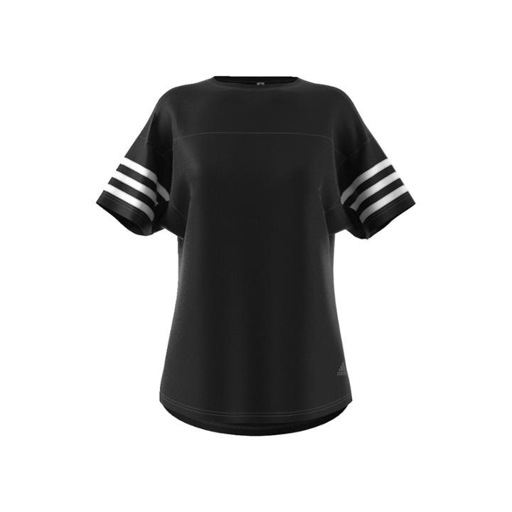 Adidas Short Sleeve Crew Neck Stripe T-shirt-womens