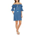 Vivi By Violet Weekend Bell Elbow Sleeve Off The Shoulder Shift Dress