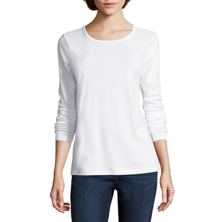 St. John's Bay Long-sleeve Crewneck Tee - Tall
